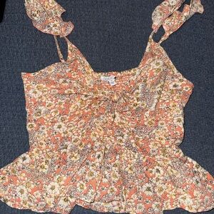 Patrons of Peace Floral Peach Blouse